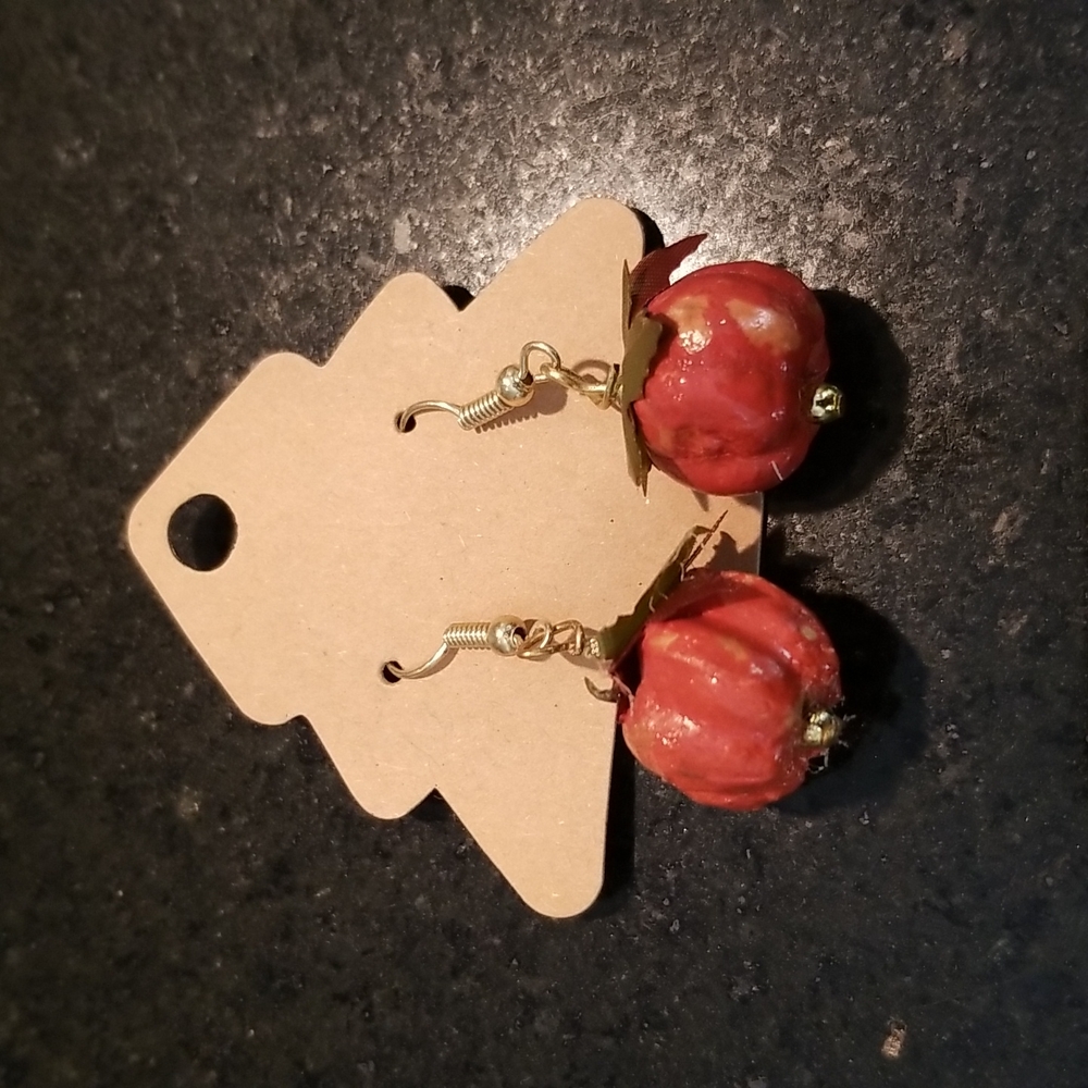 Fall Pumpkin Earrings